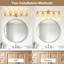 Éclairage pour salle de bain 5 lumières avec abat-jour en verre tulipe à motif floral rétro-547864193-547864197-547864198