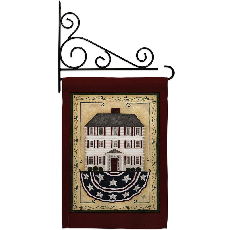 Double Sided 18.5 in. H x 13 in. W Polyester Flag set