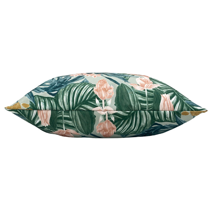Indoor / Outdoor Floral Square Cushion, 43cm H x 43cm W