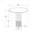 Round Genuine Marble End Table, White