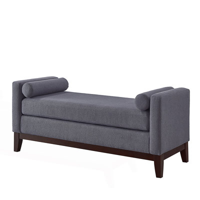 Large Upholstered Bench With Pillows, Comfort Padded Window Bench