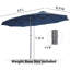 Parasol de marché rectangulaire Crosspointe 180'-2093345073