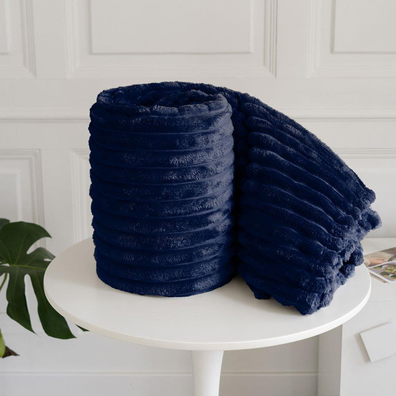 Machine Woven Throw Blanket, Blue, 200cm x 150cm