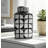 Geometric Ceramic Table Jar with Lid for Home Decor - Decorative Patterned Tall Jar for Shelf Styling, Console Display, and Tabletop Accent-86741829-86741827