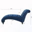 Chaise longue capitonnée sans accoudoirs avec garniture cloutée