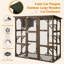 Grande maison de chat en bois pour l'extérieur avec enclos pour chat, cage de chat-1993178243