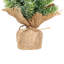 Frosted Icy Pine Tree In Burlap Base Christmas Tree - 11.75" - Unlit