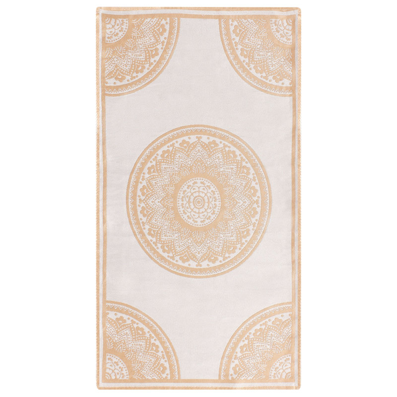Outdoor Rug HUBLI Beige, Rectangle 80 x 150 cm