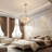 6-Light Lridescent Bubble Glass Globe Chandelier-65931389