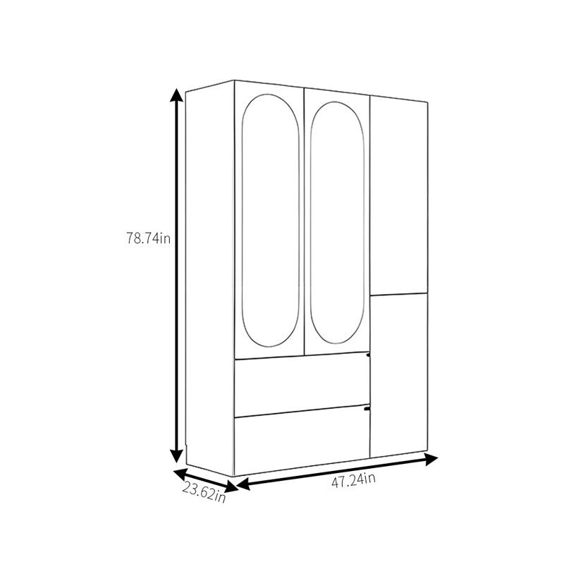 Armoire classique en rotin tissé, H 78,74 po x l 47,24 po x P 23,62 po