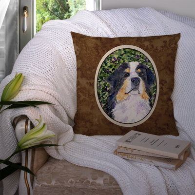 Coussin intérieur/extérieur brun chien