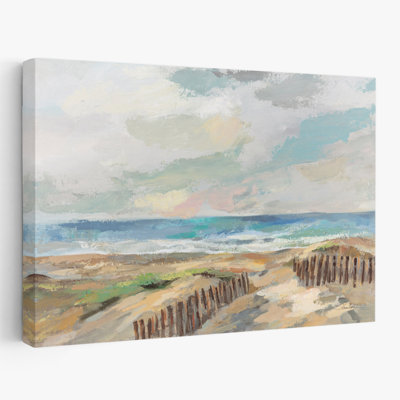 Dunes - plage, bleu, brun, art côtier