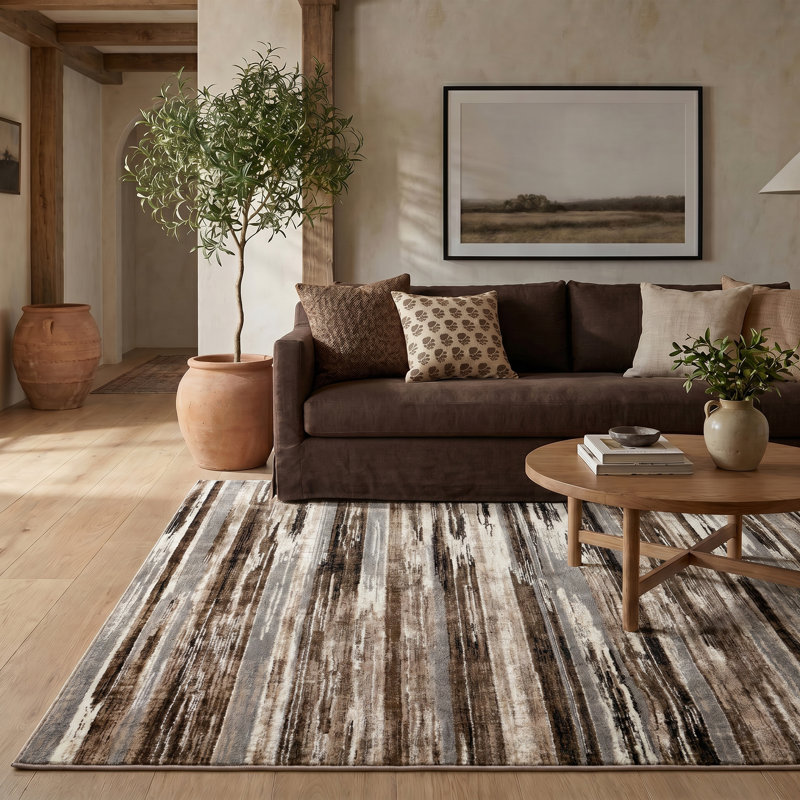 Barrville Abstract Indoor Rug, Rectangle 5'3" x 7'7"