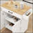 Versatile Kitchen Island Rolling Trolley Cart with Adjustable Shelves, Towel Rack, and Ample Storage for Enhanced Organization