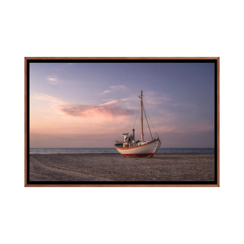 Jammerbugten by Ludwig Riml - Floater Frame Print on Canvas, 101.6 cm H x 66.04 cm W, White Floater  Framed