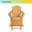 Chaise Adirondack pliante avec repose-pieds - Bois massif, capacité de 350 lb - Dossier pré-assemblé