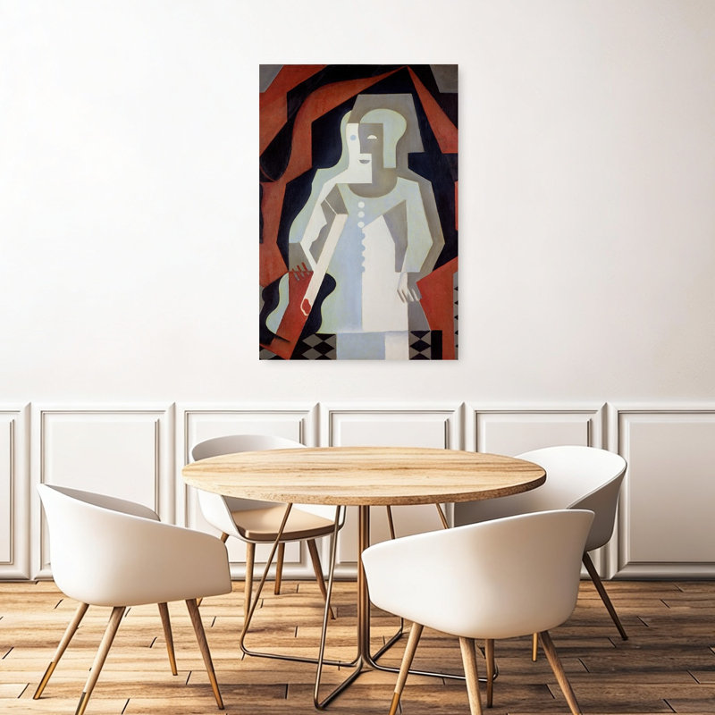Pierrot, 1919, estampe d'art mural abstrait contemporain, H 48 po x l 32 po