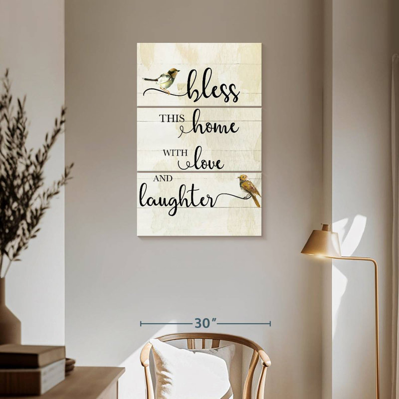 Plaque murale Kema Bless This Home, H 57 po x l 36 po