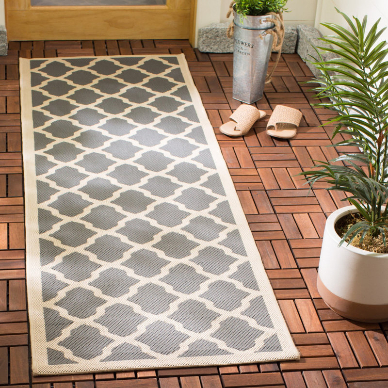 Herefordshire Performance Geometric Indoor/Outdoor Area Rug, Runner 2'3" x 14'