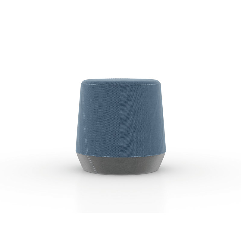 Pog II Solid Accent Stool with Sturdy Design, Durable Upholstery, Multiple Sizes, Navy