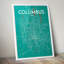 Columbus City Map - No Frame Print-2123876214