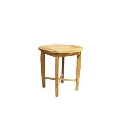 Kordian Round Teak Solid Wood Outdoor Side Table , 23.5 " W 23.5 " D