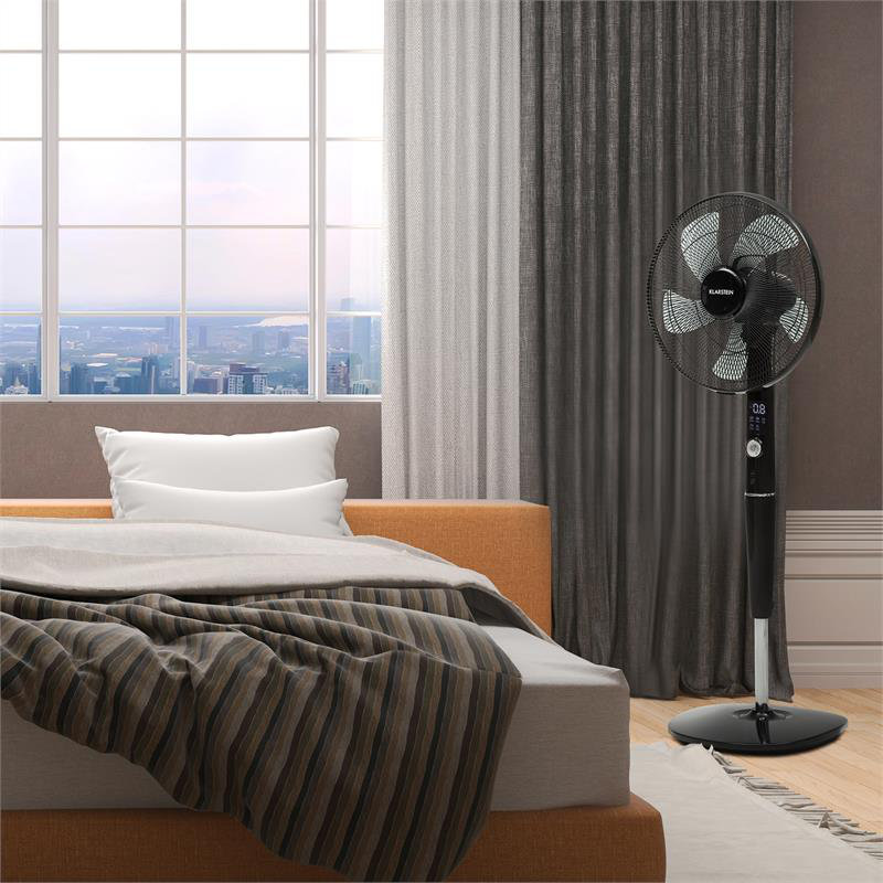 Silent Storm 45cm Oscillating Pedestal Fan, Black
