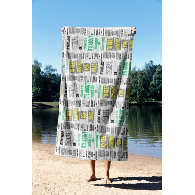 Ultra-Soft Beach Towel, 30 x 59 Inches | 70% Polyester / 30% Polyamide, Microfilament Fabric | Quick-Dry, Lightweight & Compact for Travel | Perfect for Beach, Pool, Gym, and Outdoor Adventures