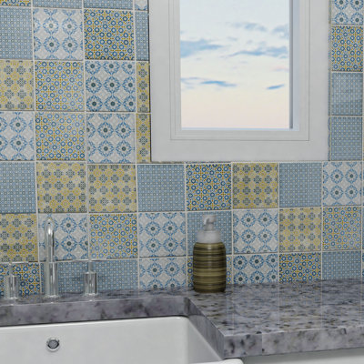 Classico 4" Square 11-5/8 " x 11-5/8 " Porcelain Mosaic Floor & Wall Tile