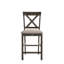 Ensemble de chaises à hauteur de comptoir Martha II en lin brun clair et gris vieilli (ensemble de 2)