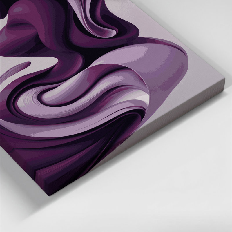 Abstrait art figuratif sur toile mauve 5, H 24 po x l 20 po