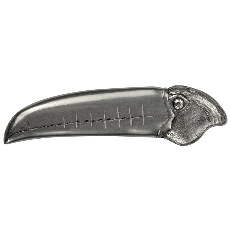 Novelty Pull, Brilliant Pewter, Right