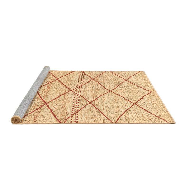 Tapis brun Abstract 3070, Carré 3 pi