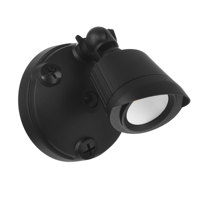 LED Single Flood Light in Black, Black