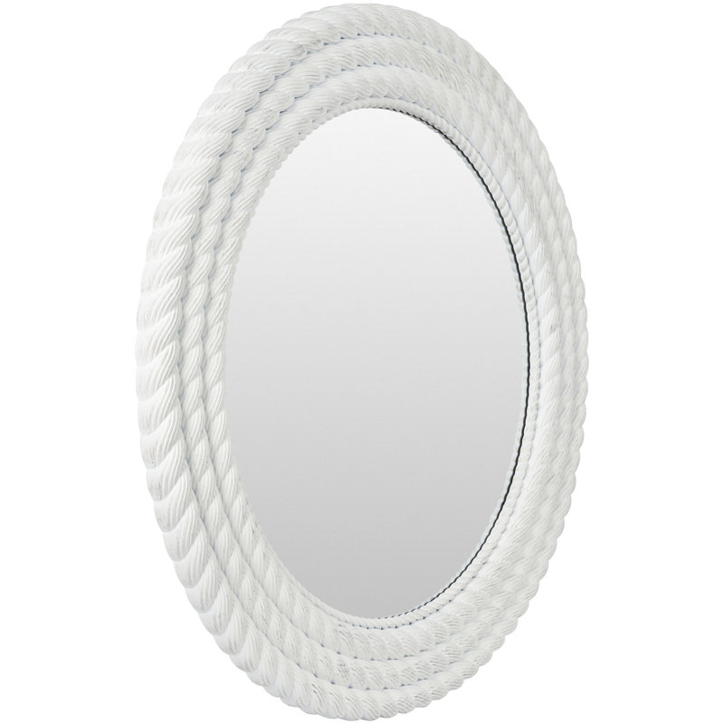 Miroir mural rond en métal