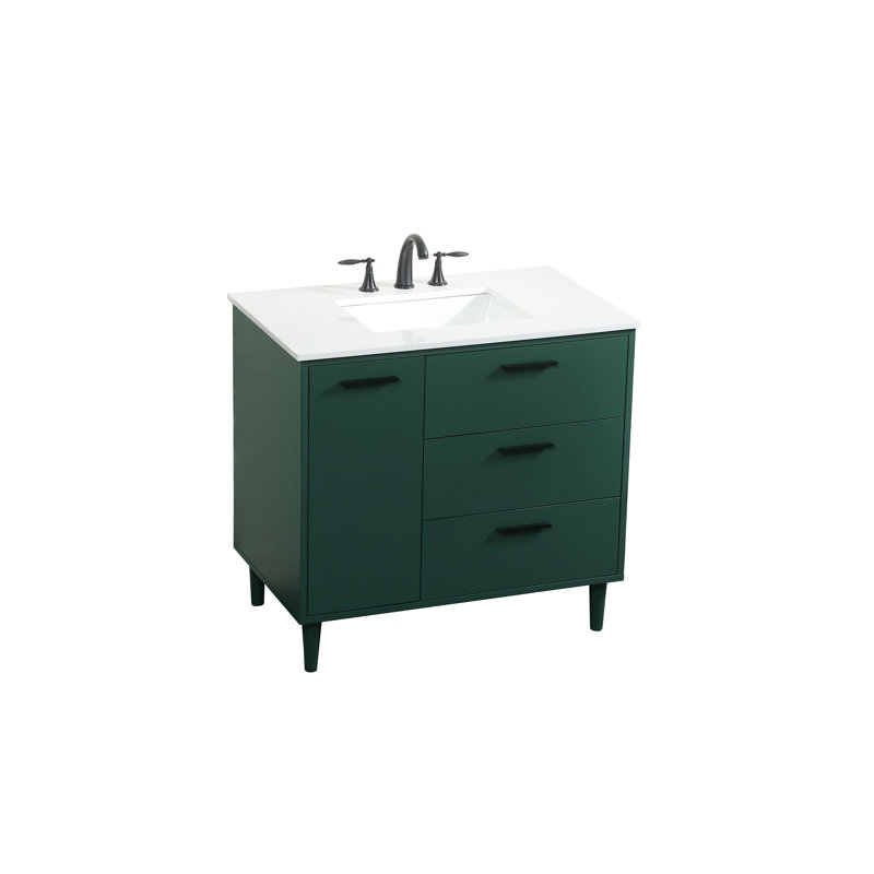 Ensemble de meuble-lavabo simple 36 po Baldwin, Vert