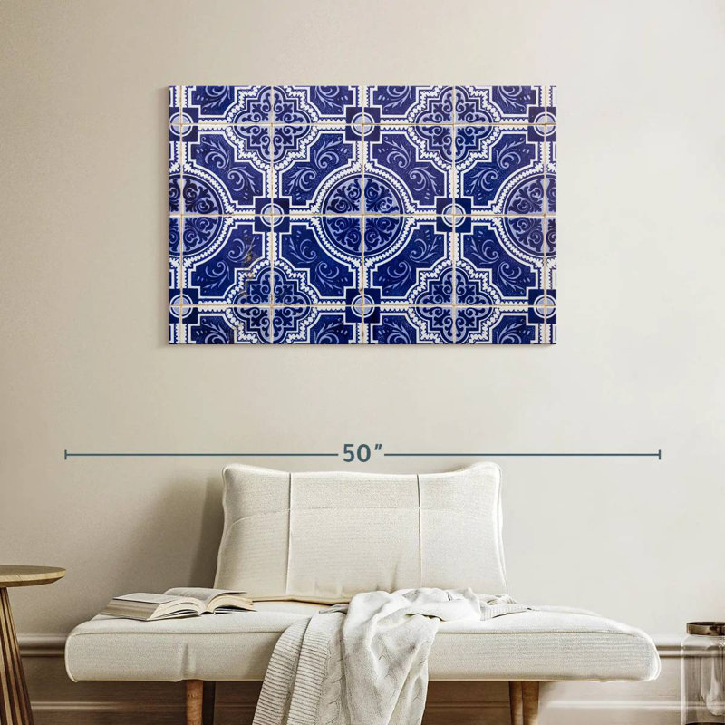 Carreaux de sol bleu Avery Porto, H 26 po x l 39 po
