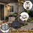 Outdoor Floor Lamps Solar Powered With Plants Stand, Waterproof Solar Lanterns Lights, Metal Solar Garden Lights Flower Shelf,Dusk To Dawn Light Sensor Waterproof Patio Lamp