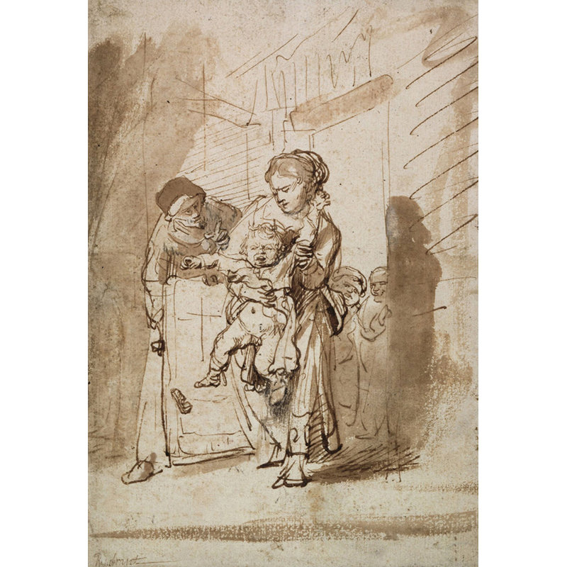Child In A Tantrum, H 24 po x l 17 po