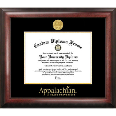 NCAA Brown Wood Embossed Picture Frame with Mat