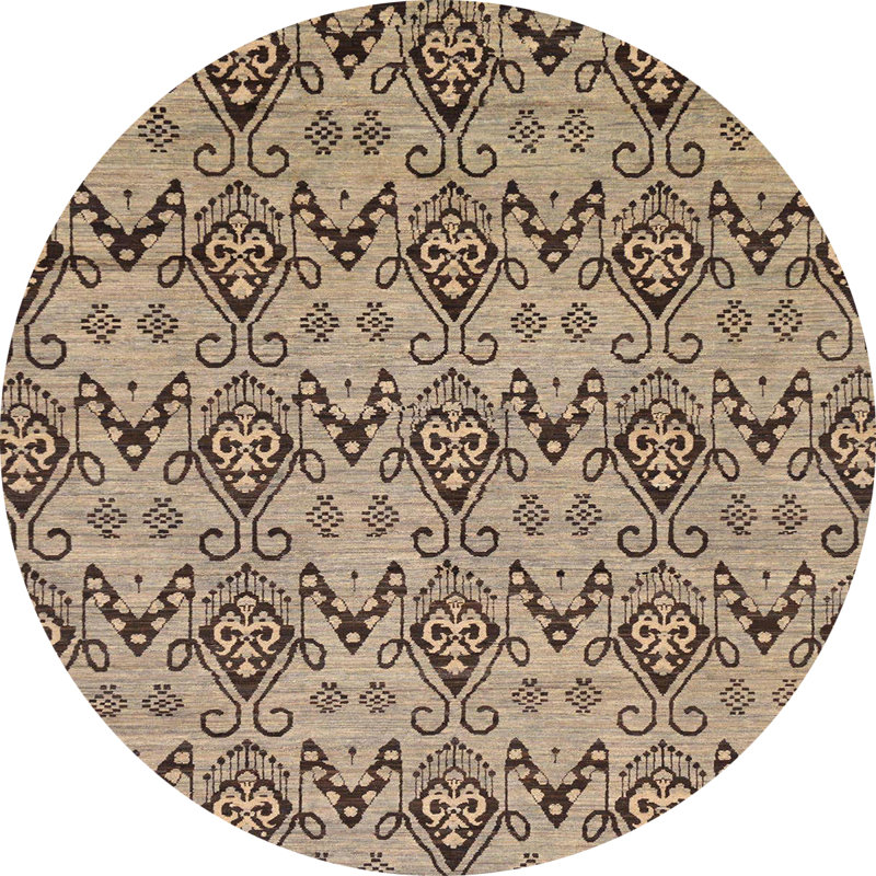 Abstract Indoor Rug, Round 7'
