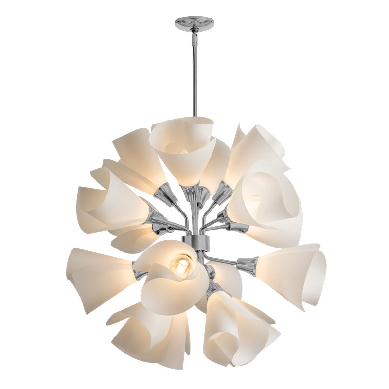 Mobius 16 - Light Sputnik Sphere Chandelier, Vintage Platinum
