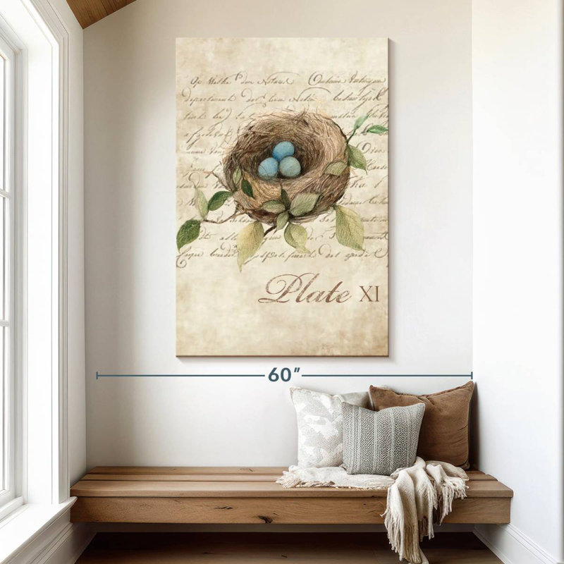 Brampt Bird Nest Study, 51" H x 34" W