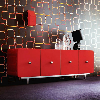 Modern Creative Red Sideboard Decorative Cabinet