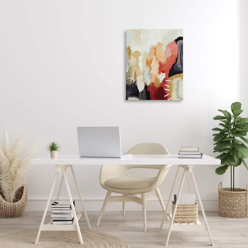 Abstrait art mural sur toile flottant abstrait sud-ouest par Lisa Nohren, H 30 po x l 24 po
