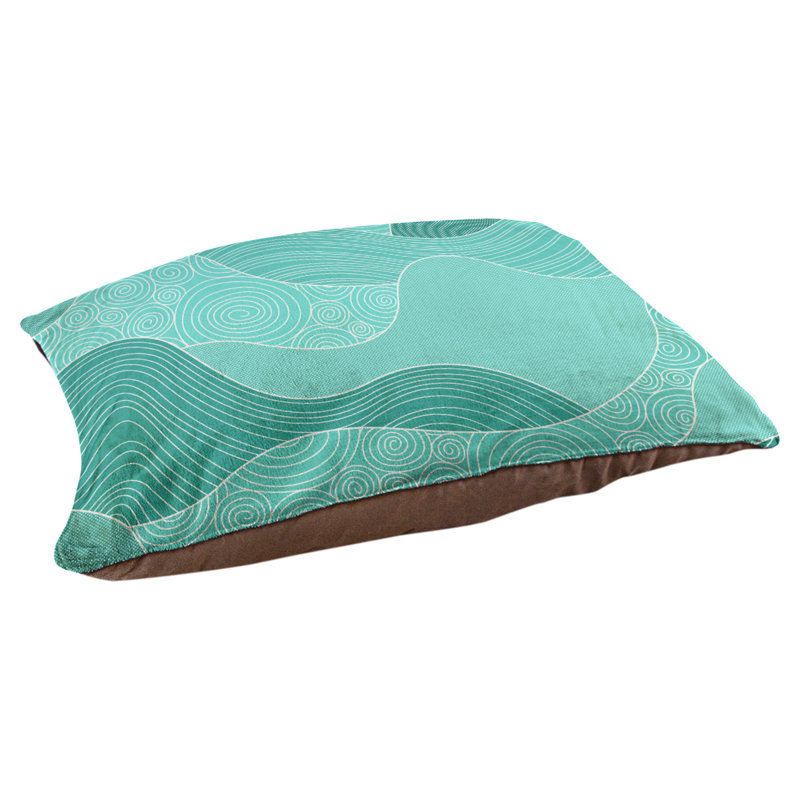 Coussin pour chien Byrge, Moyen (L 29,5 po x P19,5 po x H 9,5 po), Bleu sarcelle