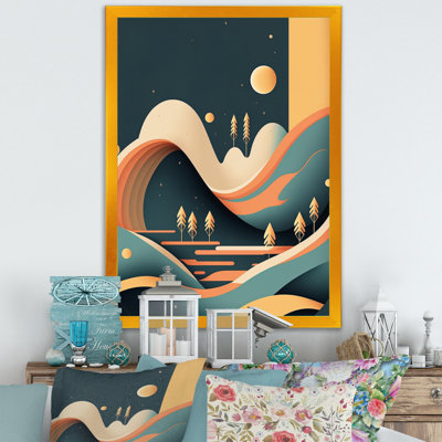 Pleine lune montagne sérénité VI - reproduction sur toile