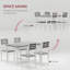 Ensemble de table de salle à manger 5 pièces avec 4 chaises, meubles de cuisine et de salle à manger peu encombrants-1287675040-1287675043