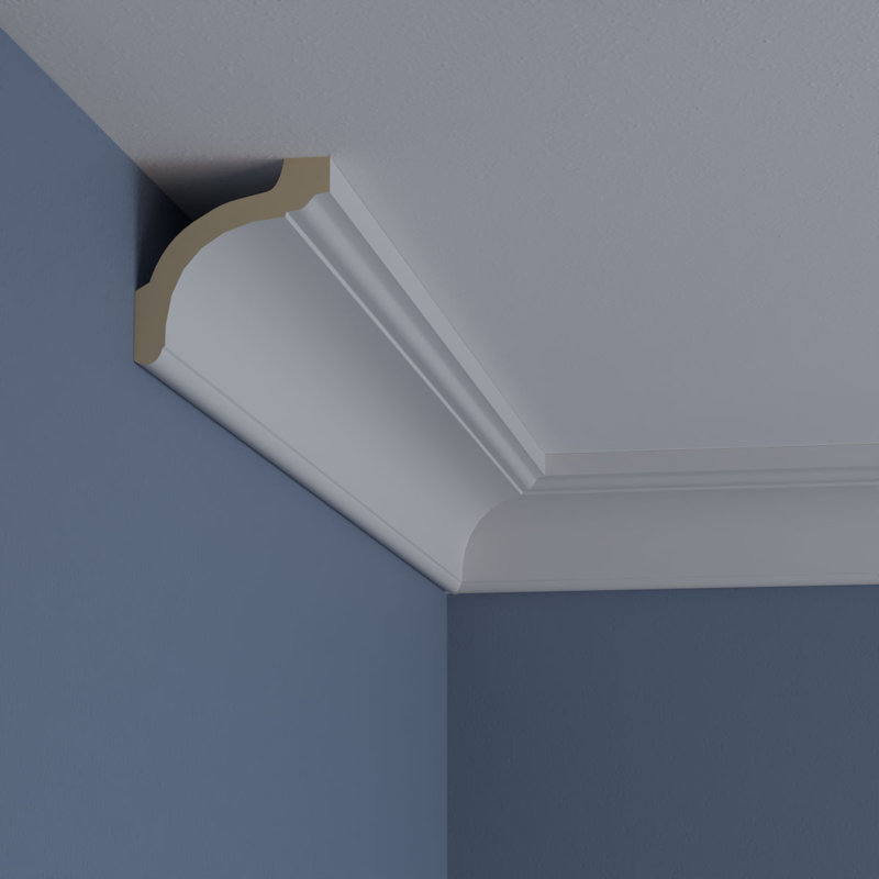 Holmdel White Polyurethane Traditional Crown Moulding 94.5 in