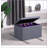 18.5" Tall Tufted Shoe Storage Bench, Dove Simple design, comfortable and durable, multi-functional bench